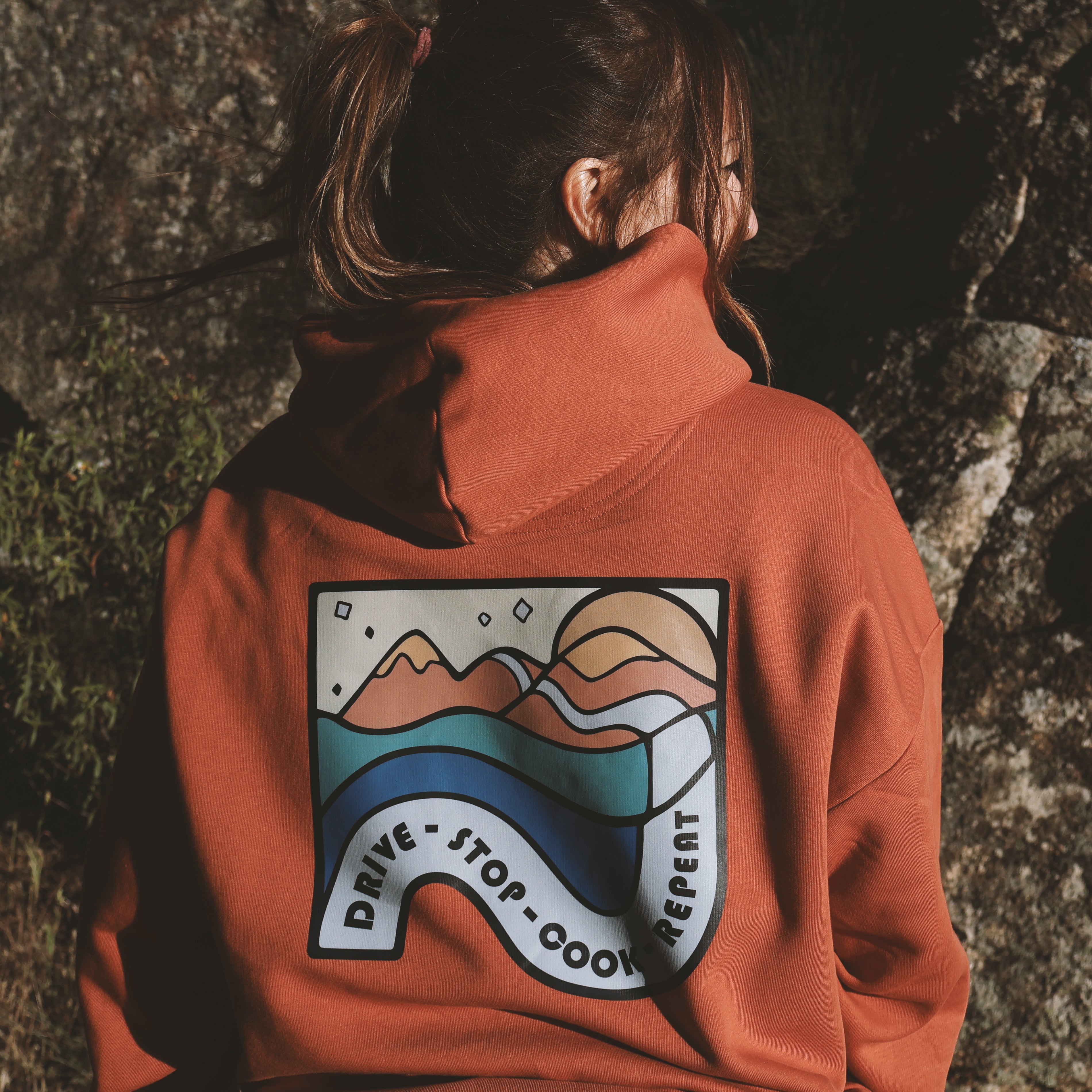 Eco-friendly Oversized Hoodie "Drive, stop, cook and repeat"