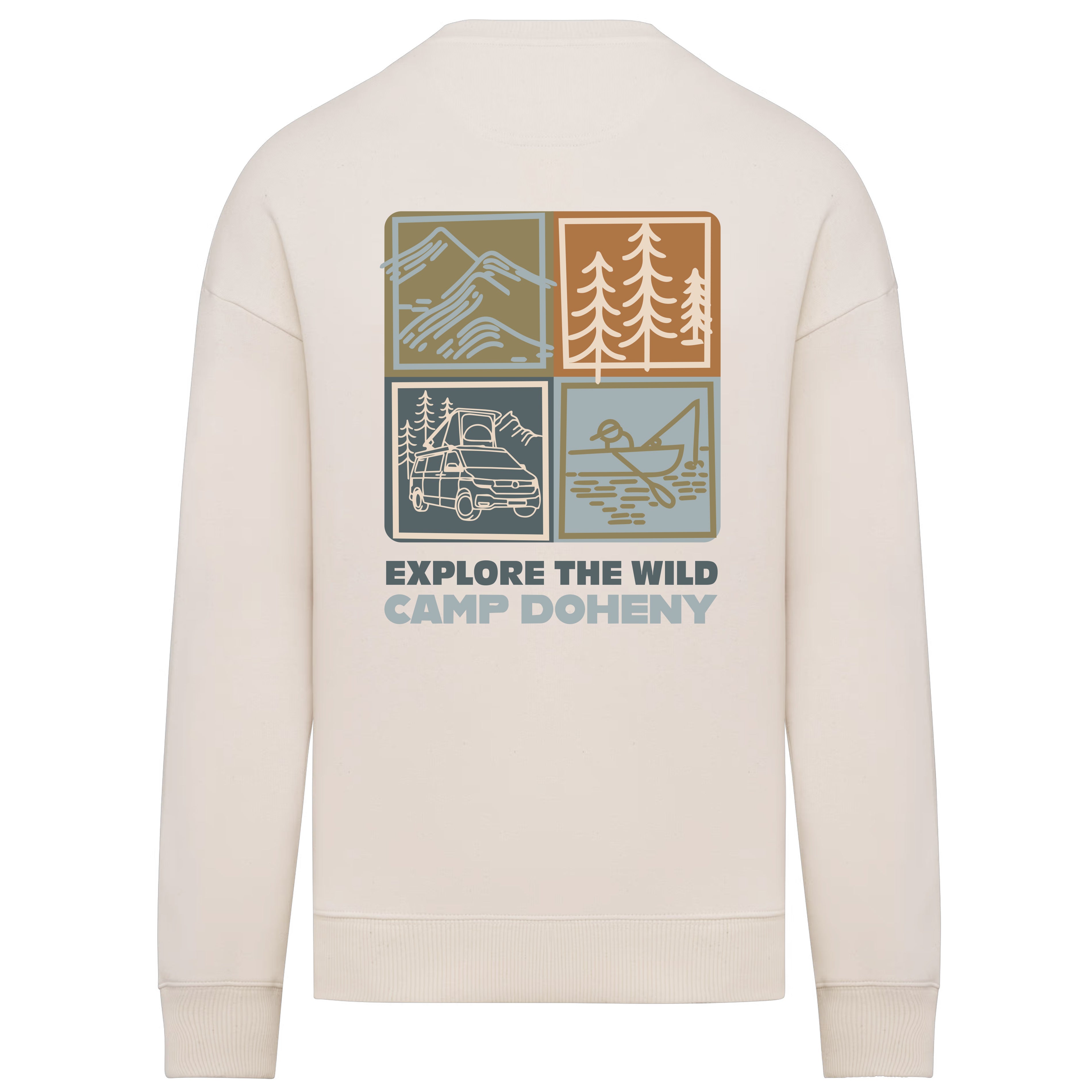 Eco-friendly Oversized Crewneck "Explore the wild"