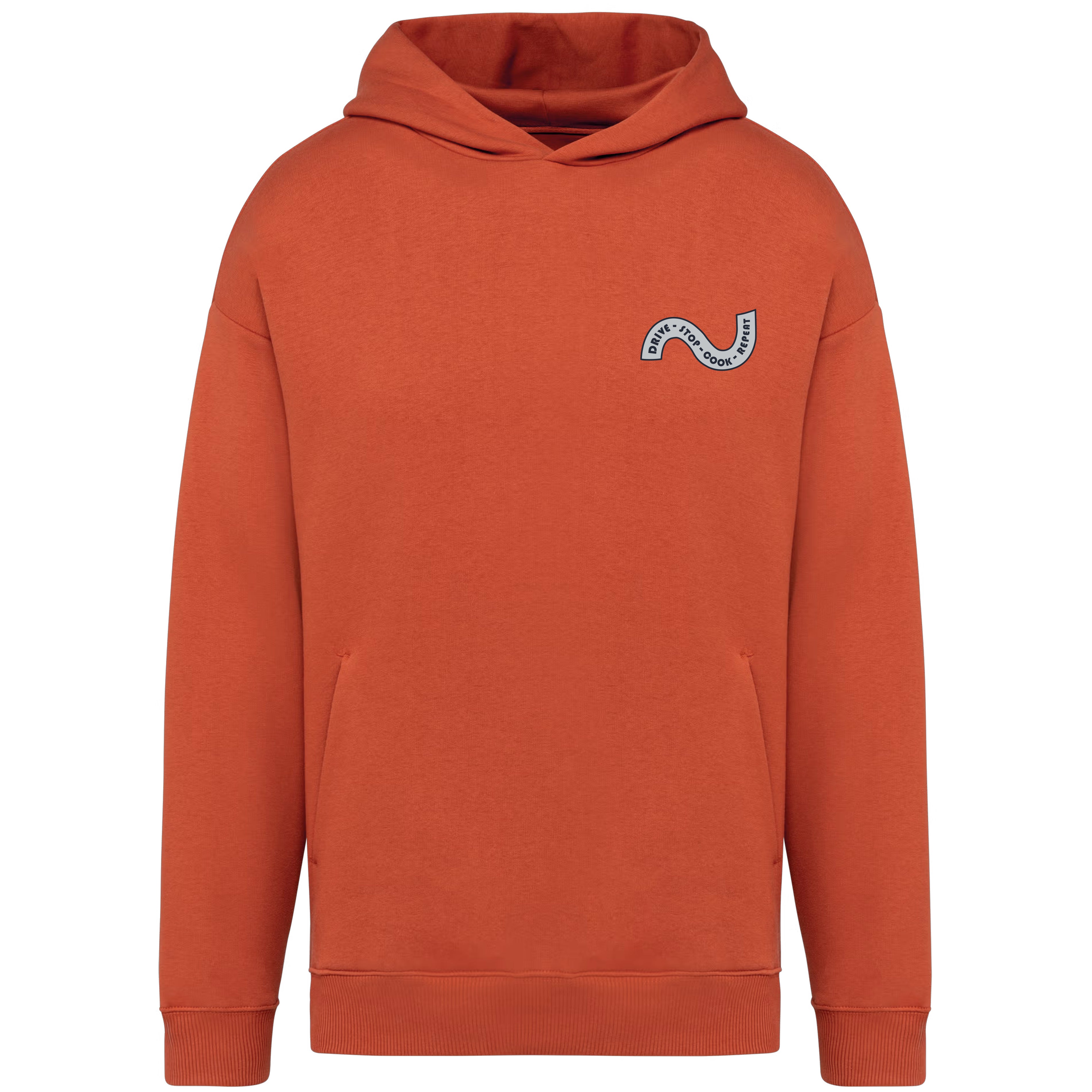 Eco-friendly Oversized Hoodie "Drive, stop, cook and repeat"